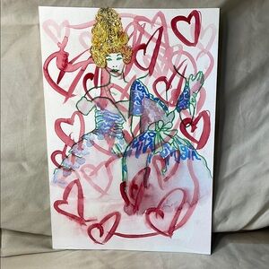 Handmade Heart Regency Fashion Watercolor